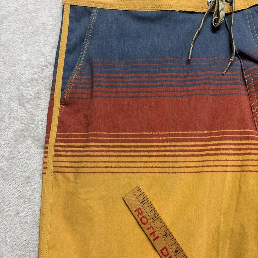 NWT Howler Bros Bruja Boardshorts Mens 38 Meridians Old Gold Stripes NEW Stretch
